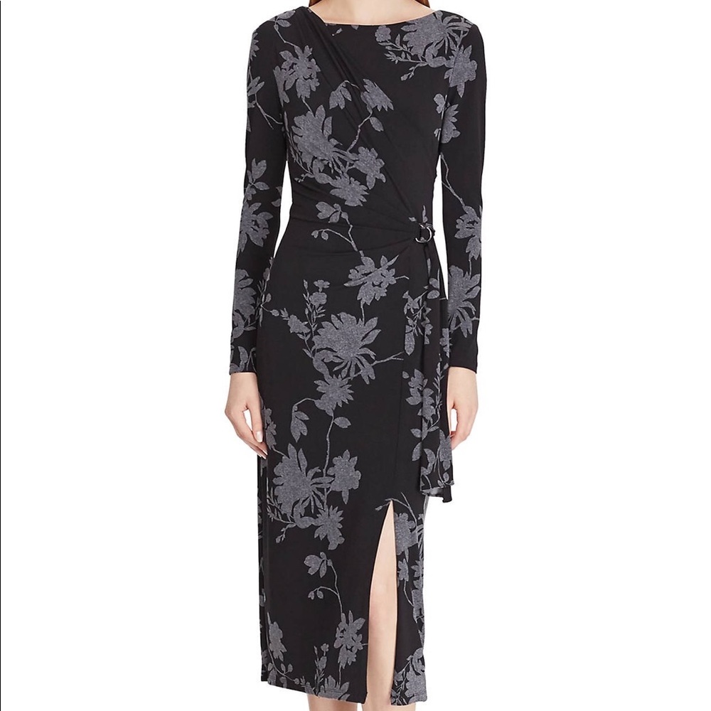 Lauren Ralph Lauren Floral Print Jersey Dress